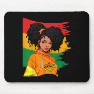 African Woman Black History Month Juneteenth Afro Mouse Pad