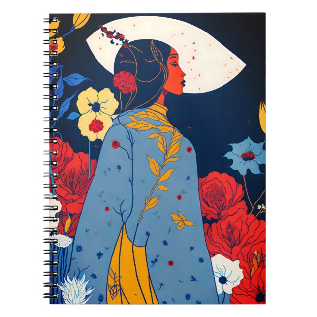African Woman Boho Art Notebook (Front)