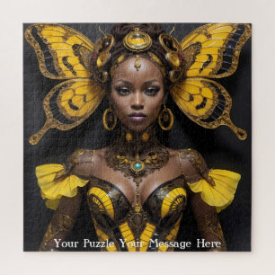 African Woman Butterfly Dress  Jigsaw Puzzle