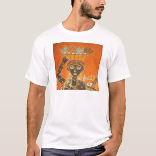 African Woman Carrying Basket Art Print T-Shirt