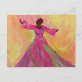 African Woman Dancing Post Card