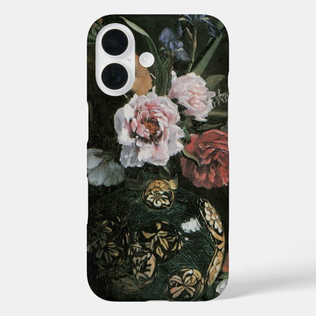 African Woman Peonies by Frederic Bazille, Flowers Case-Mate iPhone Case (Back)