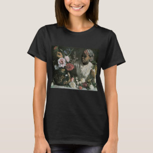 African Woman Peonies by Frederic Bazille, Flowers T-Shirt