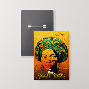 African Woman Portrait with Sunset
