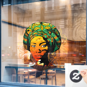 African Woman Portrait with Sunset