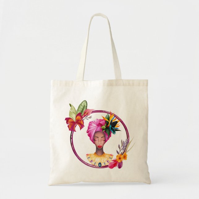 African Woman Tote Bag (Front)