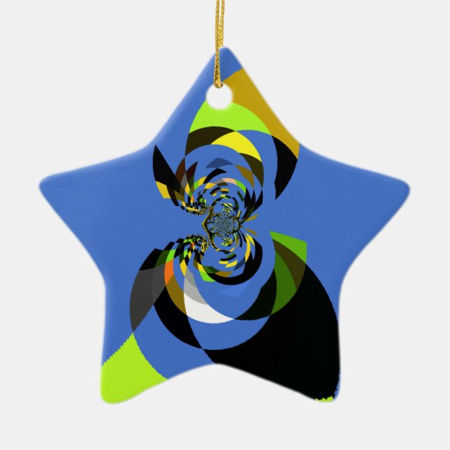 African Woman Vector Design Art Print Ceramic Tree Decoration (Front)