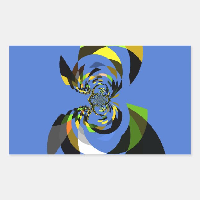 African Woman Vector Design Art Print Rectangular Sticker (Front)