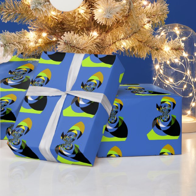 African Woman Vector Design Art Print Wrapping Paper (Holidays)