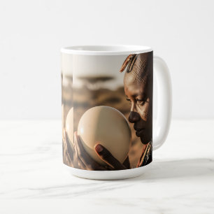 African Woman with Ostrich Egg Coffee Mug