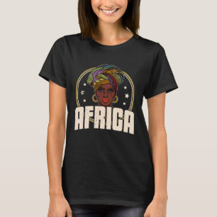 African woman womanism ethnic earrings necklace he T-Shirt