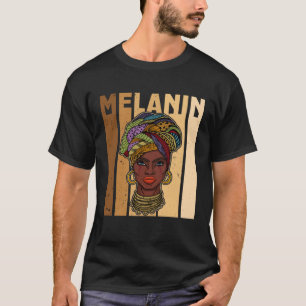 African woman womanism ethnic earrings necklace he T-Shirt