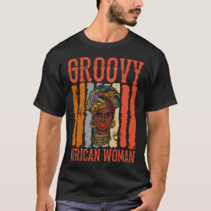 African woman womanism ethnic earrings necklace he T-Shirt