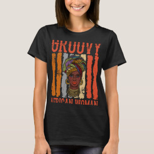 African woman womanism ethnic earrings necklace he T-Shirt