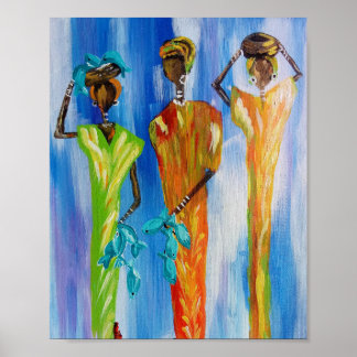 African Women at the Market Print