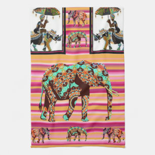 African Women Elephant Kitchen Hand Towel