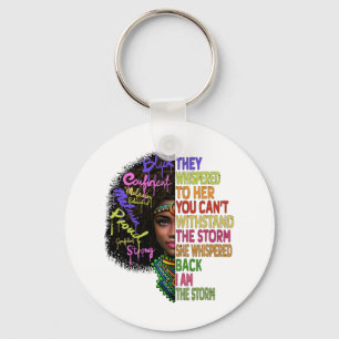 African Women I Am The Storm Black History Month W Key Ring