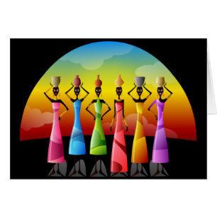 African Women in Colourful Dress Kwanzaa