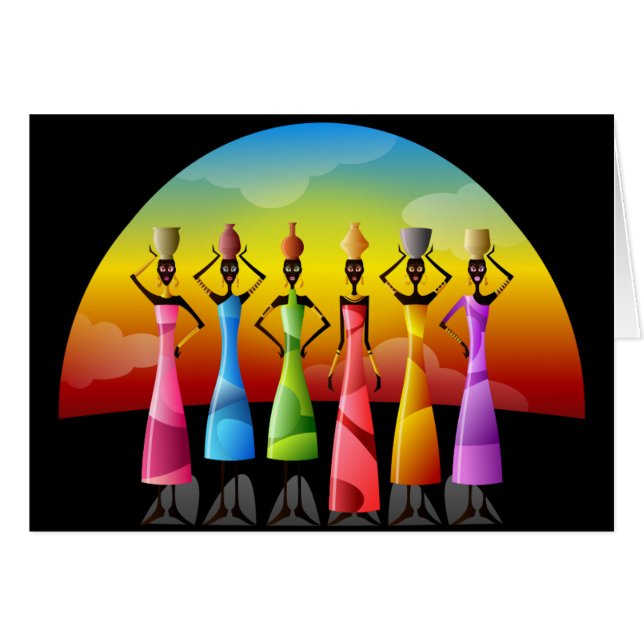 African Women in Colourful Dress Kwanzaa (Front Horizontal)