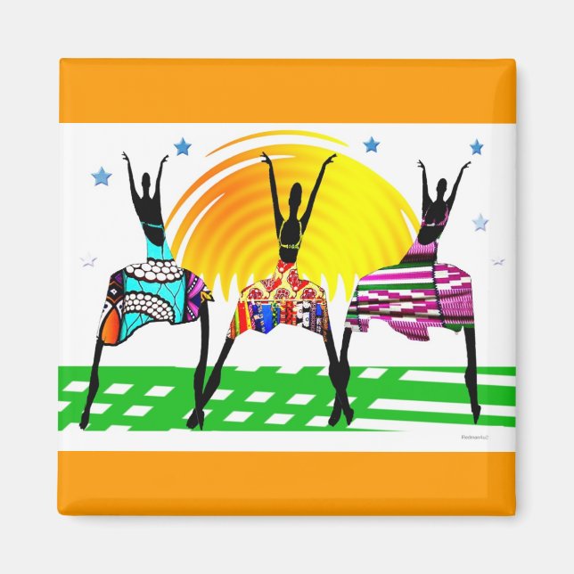 African Women Mating Call Dance Magnet (Front)