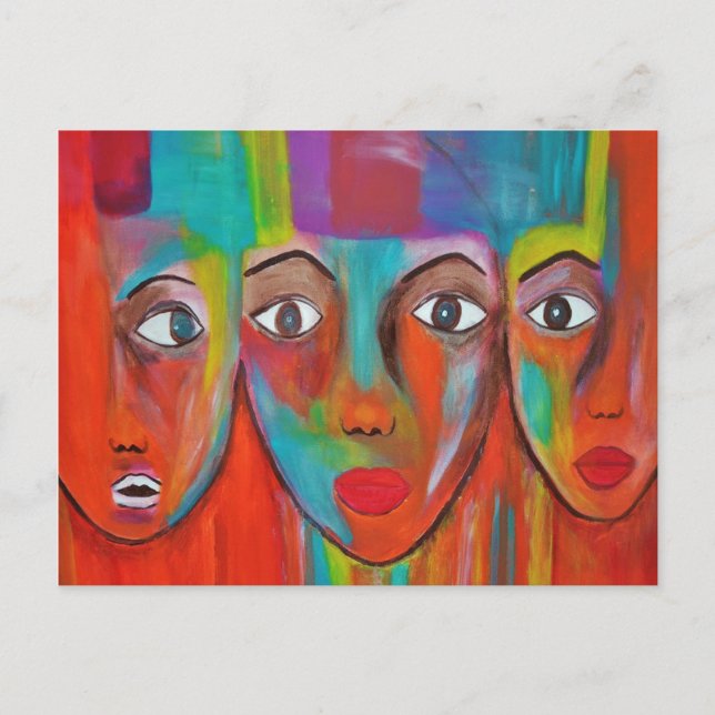 African Women Oil Painting Postcard (Front)