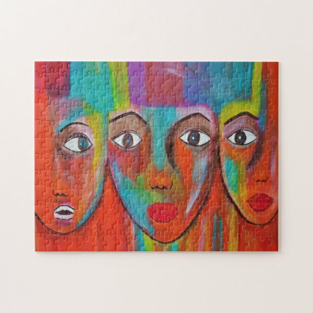 African Women Oil Painting Puzzle (Horizontal)