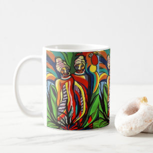 African Women Parrot Mug