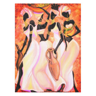 African Women Tablecloth Art Painting