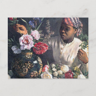 African Women with Peonies Postcard