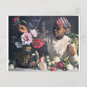 African Women with Peonies Postcard