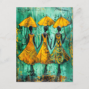 African Women with Umbrellas Postcard