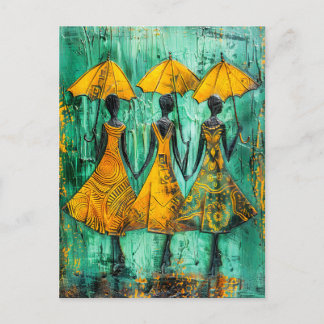 African Women with Umbrellas Postcard