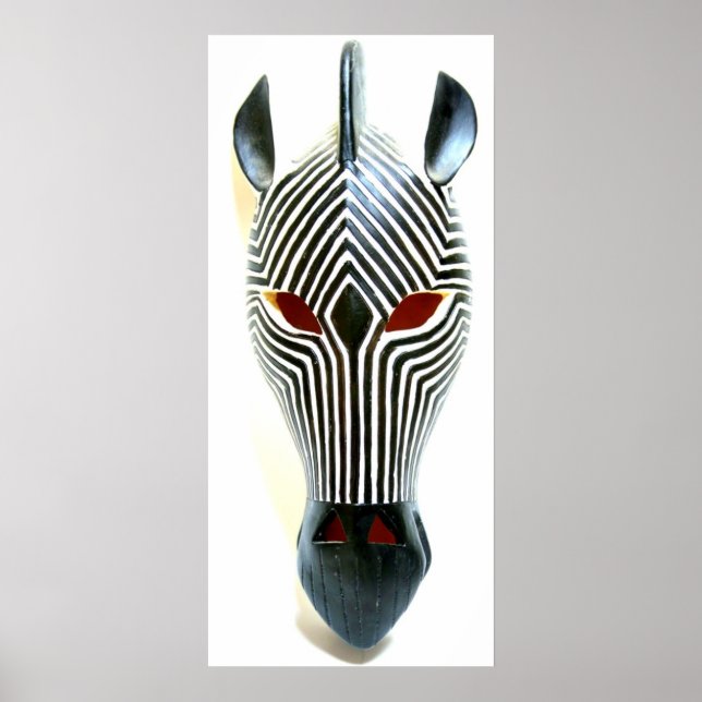 african zebra mask poster (Front)