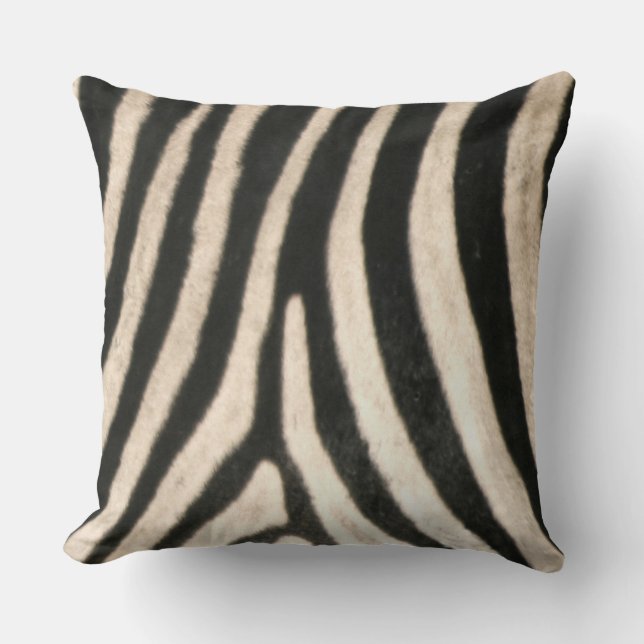 African Zebra Print,  Wildife, Safari Decor, Cushion (Front)