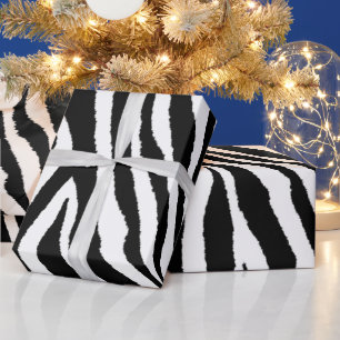 African Zebra Seamless Animal Print Pattern Wrapping Paper