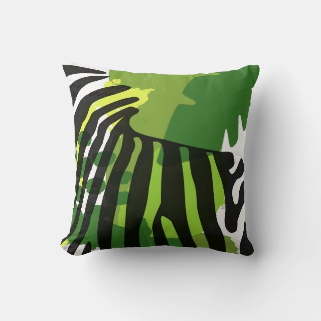African Zebra silhouette Cushion (Front)