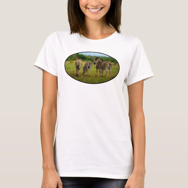 African Zebras in a Natural Setting T-Shirt (Front)