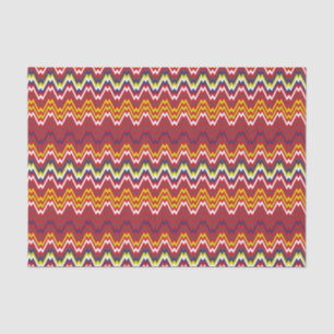 African Zigzag Chevron Weave Striped Pattern Tissue Paper