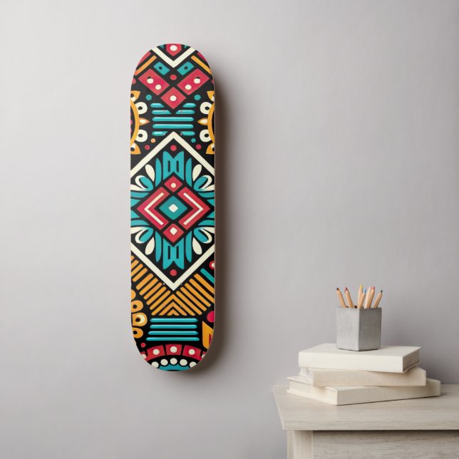 Africana Vibrance Essence Skateboard (Wall Art)