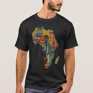 Africans Dashiki Pattrens Black History Month Tee