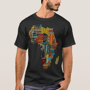 Africans Dashiki Pattrens  Black History Month Tee
