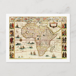 AfricaPanoramic MapAfrica 2 Postcard