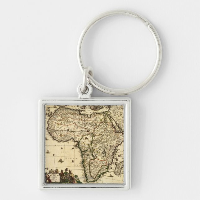AfricaPanoramic MapAfrica Key Ring (Front)