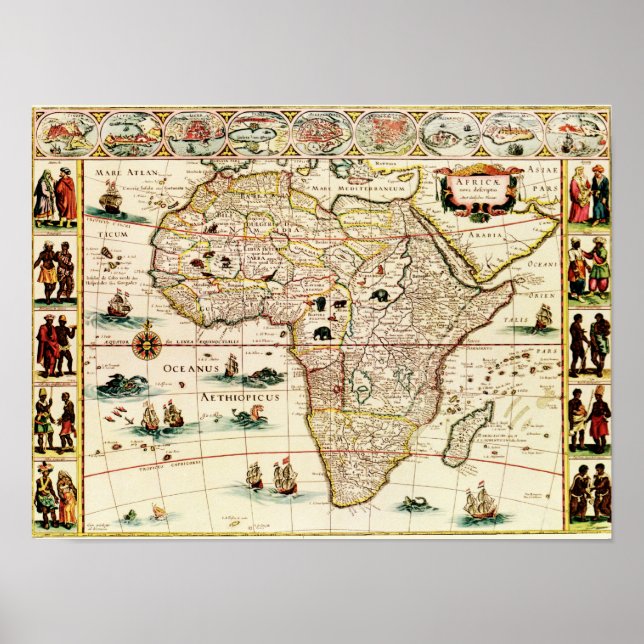 AfricaPanoramic MapAfrica Poster (Front)