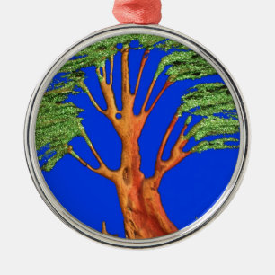 Africa's Acacia Beauty: Serengeti Serenity. Metal Tree Decoration
