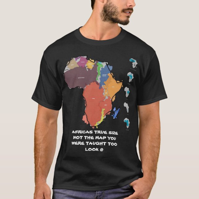 AFRICAS TRUE SIZE T-Shirt (Front)