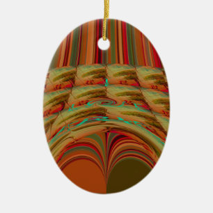 AfricaTradition Hakuna Matata Mountain Ethnic Moti Ceramic Tree Decoration