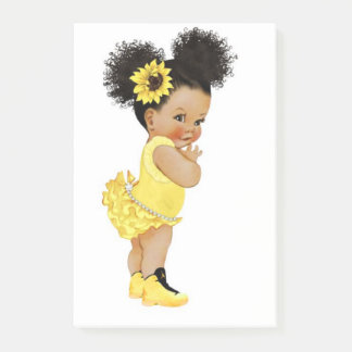 Africian american sunflower baby girlPost-It Notes