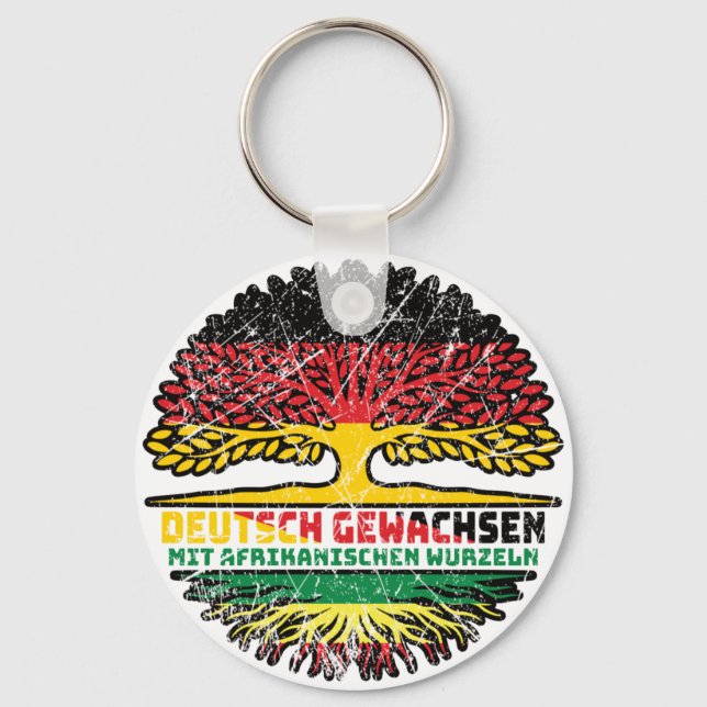 Afrika Afrikanisch Deutsch Deutschland Baum Wurzel Key Ring (Front)