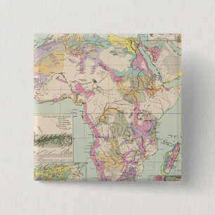 Afrika - Atlas Map of Africa 15 Cm Square Badge